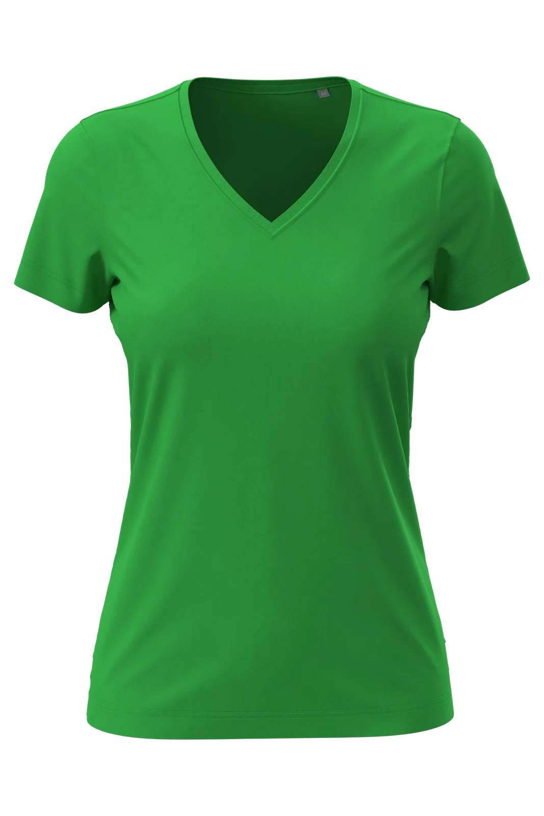 T-shirt Damski Klasyczny Dekolt V S279 - Kelly Green