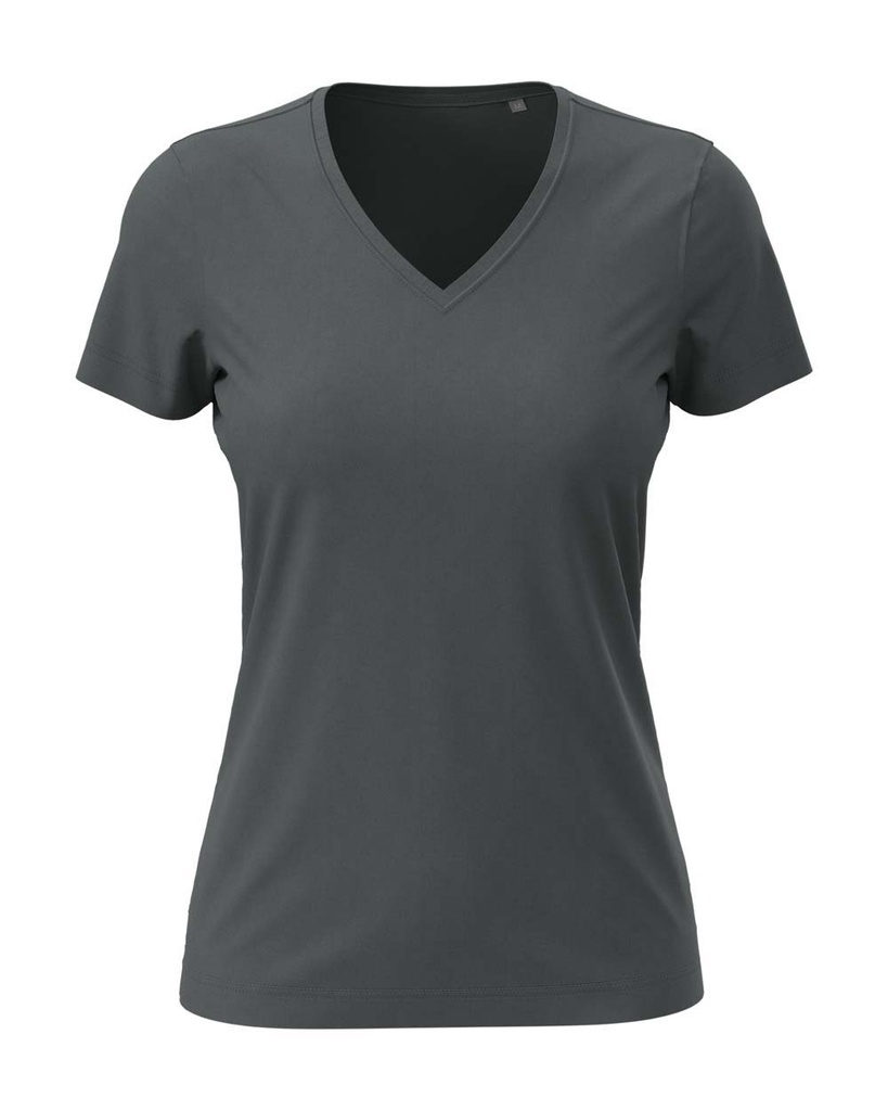 T-shirt Damski Klasyczny Dekolt V S279 - Slate Grey (Solid)