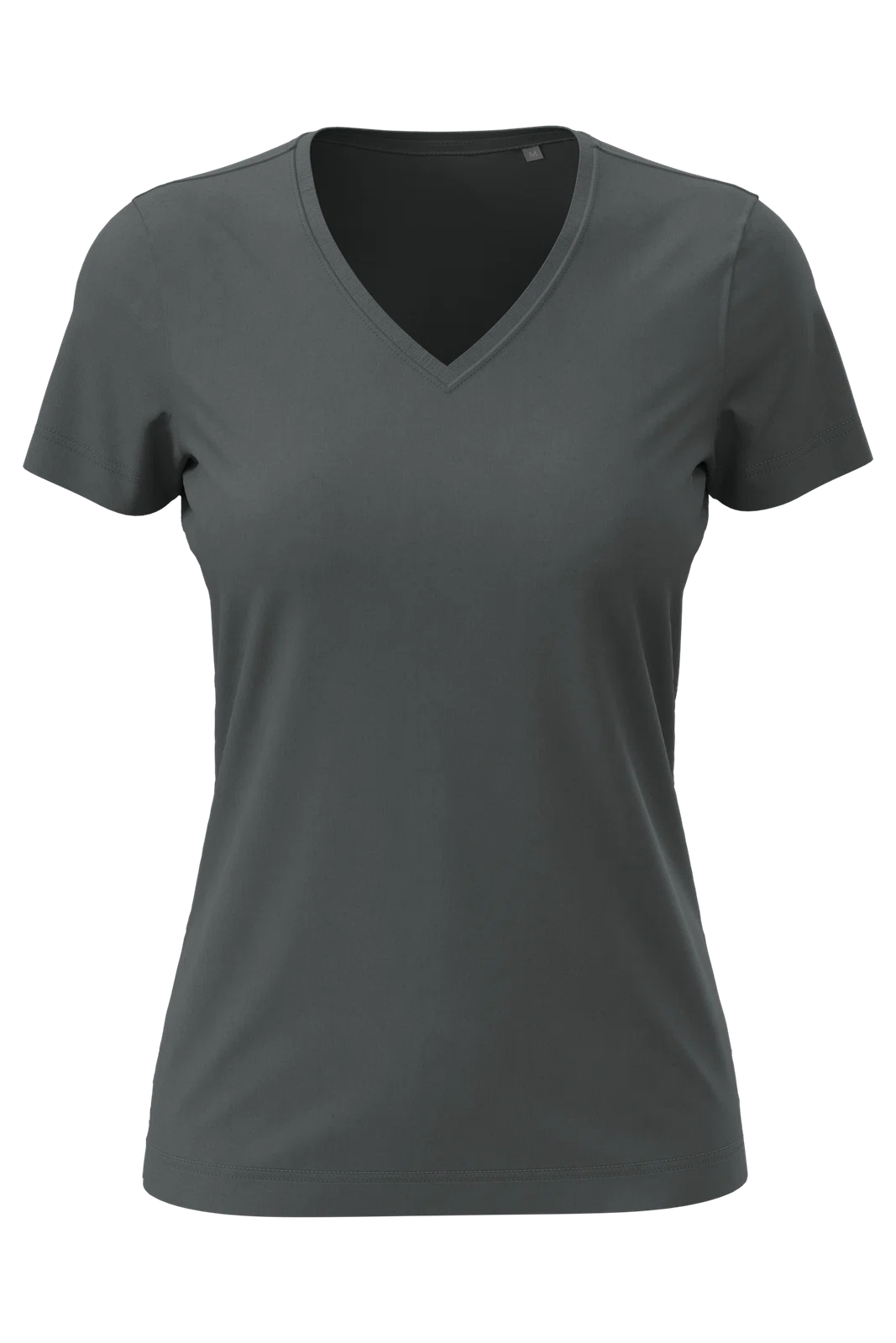 T-shirt Damski Klasyczny Dekolt V S279 - Slate Grey (Solid)