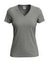 T-shirt Damski Klasyczny Dekolt V S279 - Grey Heather