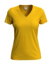 T-shirt Damski Klasyczny Dekolt V S279 - Sunflower Yellow