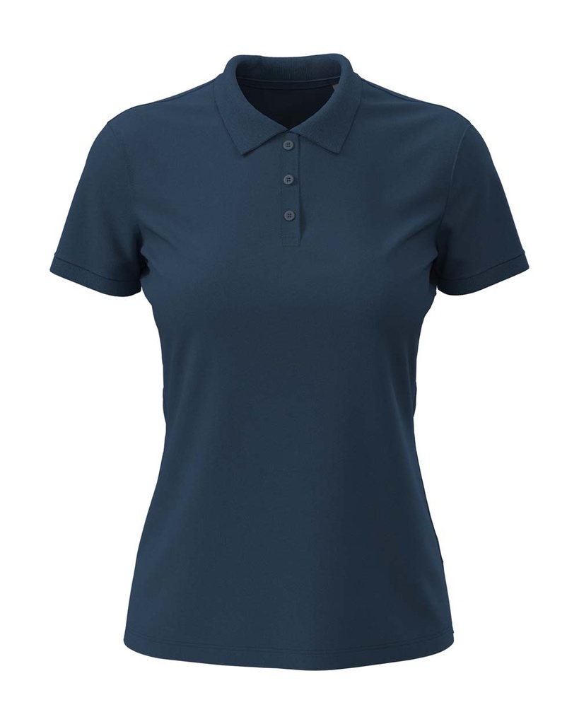 Koszulka Polo Damska Dopasowana S9160 - Navy Blue