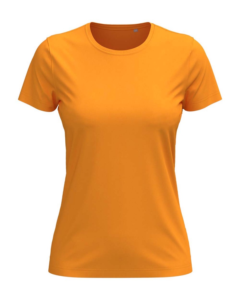 T-shirt Damski Klasyczny Bawelniany S141 - Gold