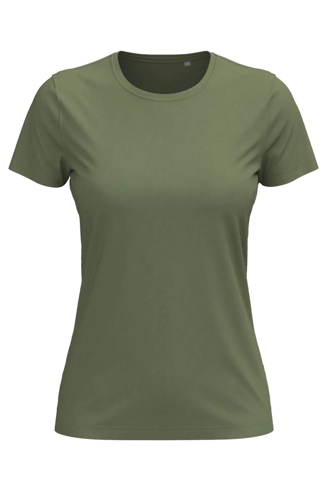 T-shirt Damski Klasyczny Bawelniany S141 - Military Green