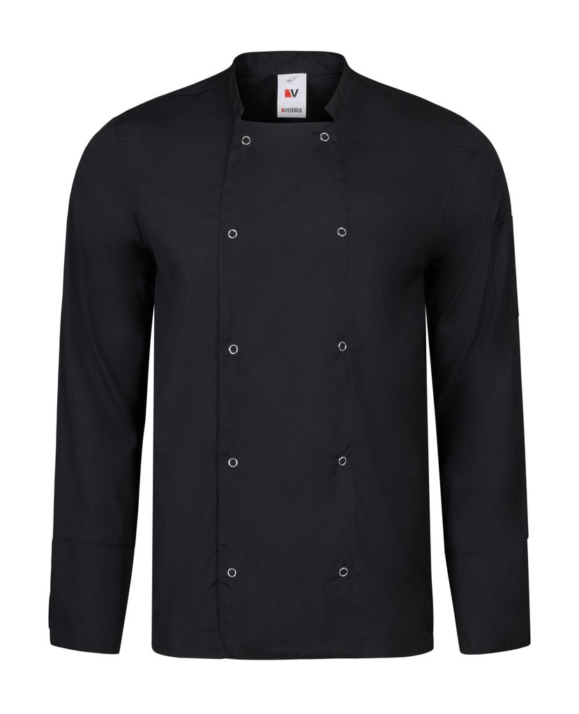 Kurtka kuchenna z dlugim rekawem i zatrzaskami V405206 - black