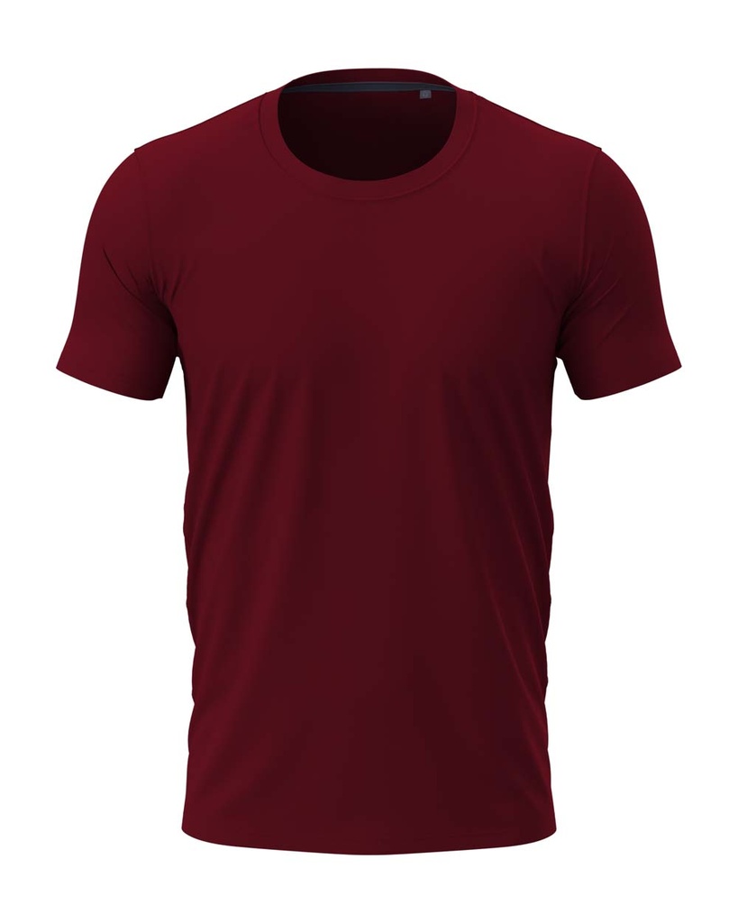 Koszulka Męska Slim Bawełniana S9600 - Bordeaux