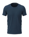 Koszulka Meska Slim Bawelniana S9600 - Navy Blue