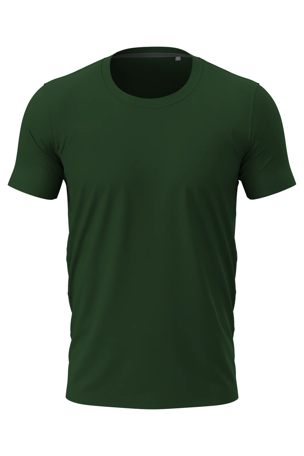 Koszulka Meska Slim Bawelniana S9600 - Bottle Green