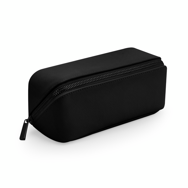 Kosmetyczka Plaska Poliuretan Saffiano BG761 - Black & Black