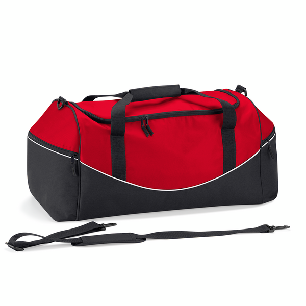 Torba Sportowa Klasyczna Poliester 55L QS70 - Classic Red & Black & White