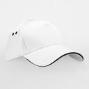 Czapka 5-panelowa Bawelniana CB15C - White & Black