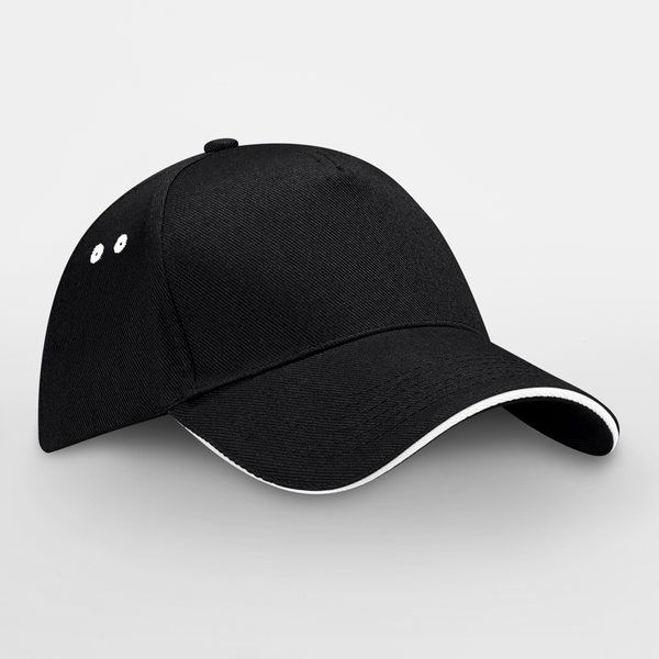 Czapka 5-panelowa Bawelniana CB15C - Black & White