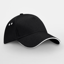 Czapka 5-panelowa Bawelniana CB15C - Black & White