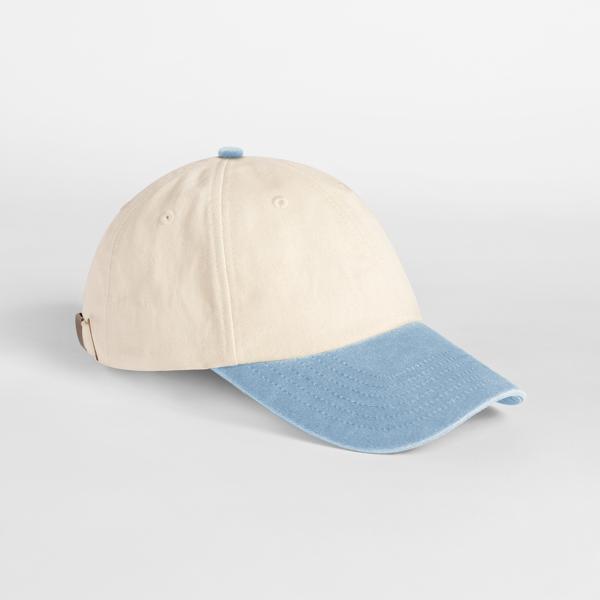 Czapka Vintage Kontrastowa Bawelniana CB673 - Natural & Vintage Light Blue
