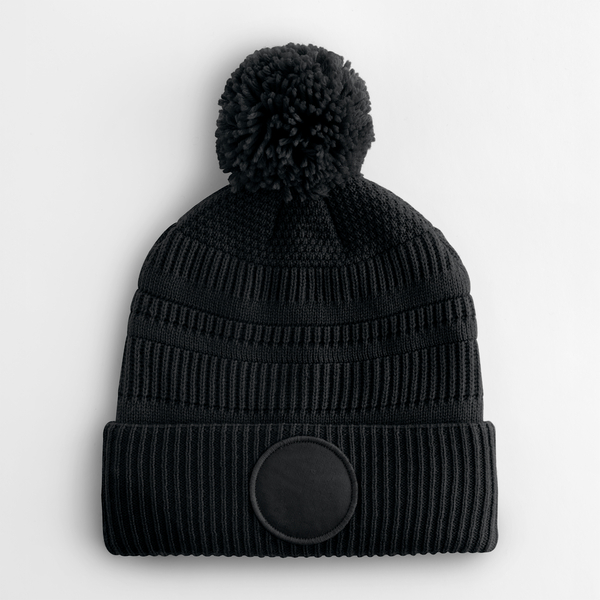 Czapka Beanie z Pomponem z Recyklingu CB530R - Black