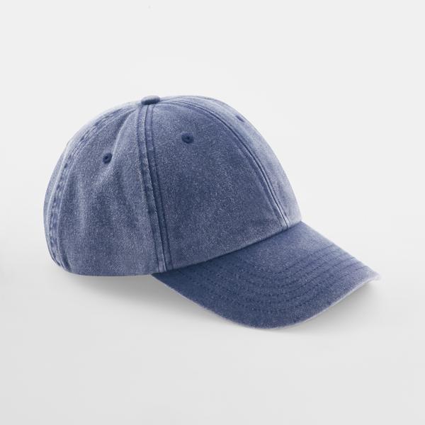 Czapka Z Daszkiem Mlodziezowa Bawelniana Vintage CB655B - Vintage Denim