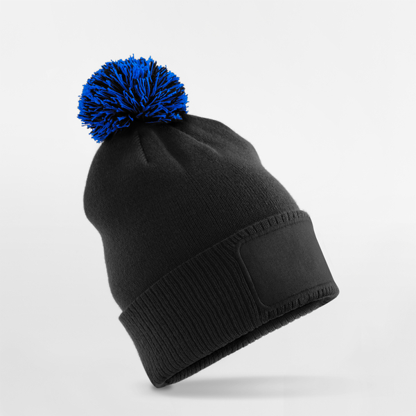Dziecieca czapka beanie CB443B - Black & Bright Royal