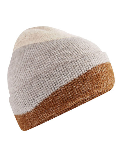 Modna czapka beanie CB532 - Oatmeal & Natural Stone & Biscuit