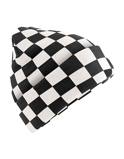 Stylowa czapka beanie CB531 - Black & Soft White