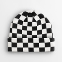 Stylowa czapka beanie CB531 - Black & Soft White