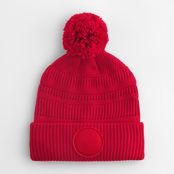 Czapka Beanie z Pomponem z Recyklingu CB530R - Classic Red