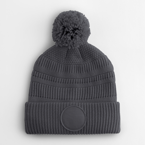 Czapka Beanie z Pomponem z Recyklingu CB530R - Graphite Grey