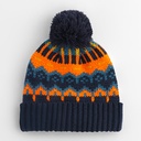 Czapka Beanie Klasyczna Fair Isle z Pomponem CB528 - Bluebell