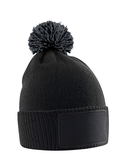 Dziecieca czapka beanie CB443B - Black & Graphite Grey