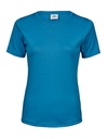 T-shirt Damski Slim Interlock Bawełna Organiczna TJ580N - Ocean Blue