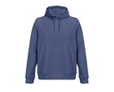 Bluza Z Kapturem Kieszenia Kangurka Bawełna Organiczna L04232 - Denim