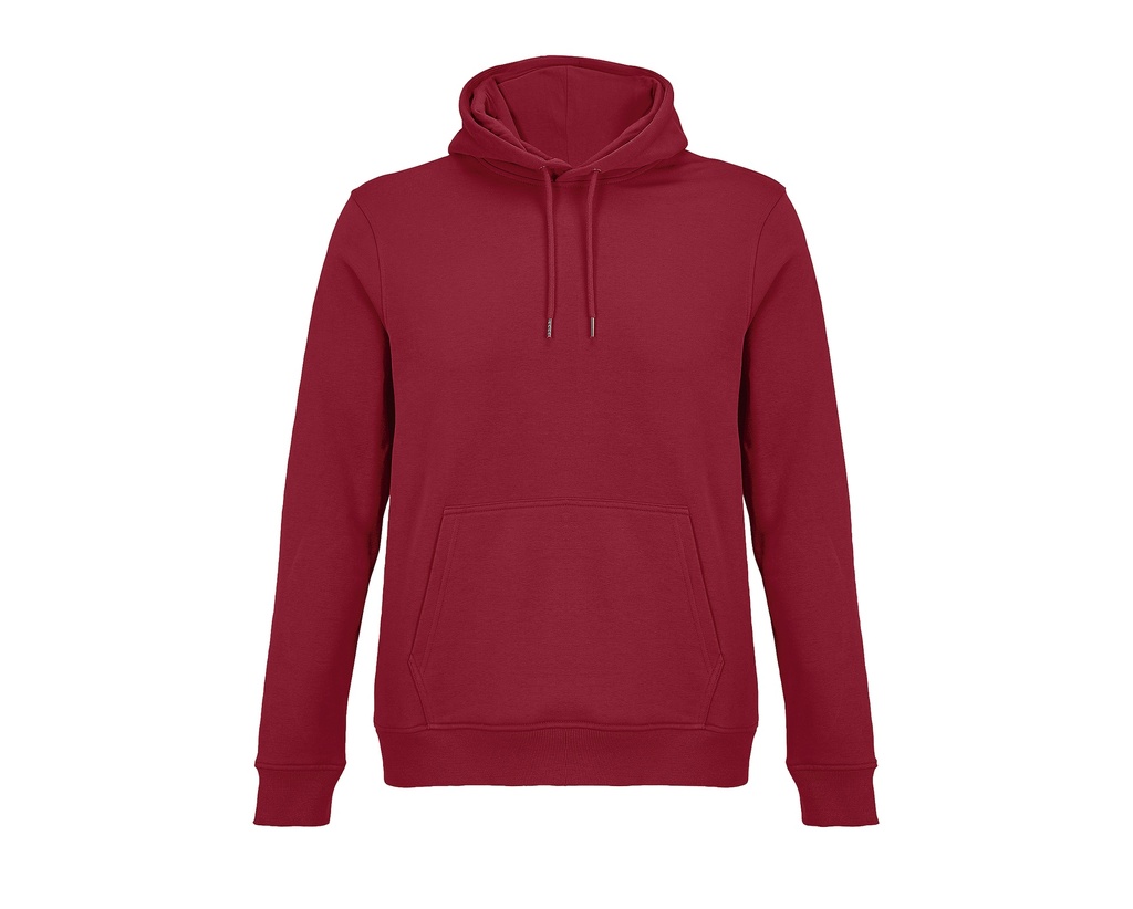 Bluza Z Kapturem Kieszenia Kangurka Bawełna Organiczna L04232 - Folk Red