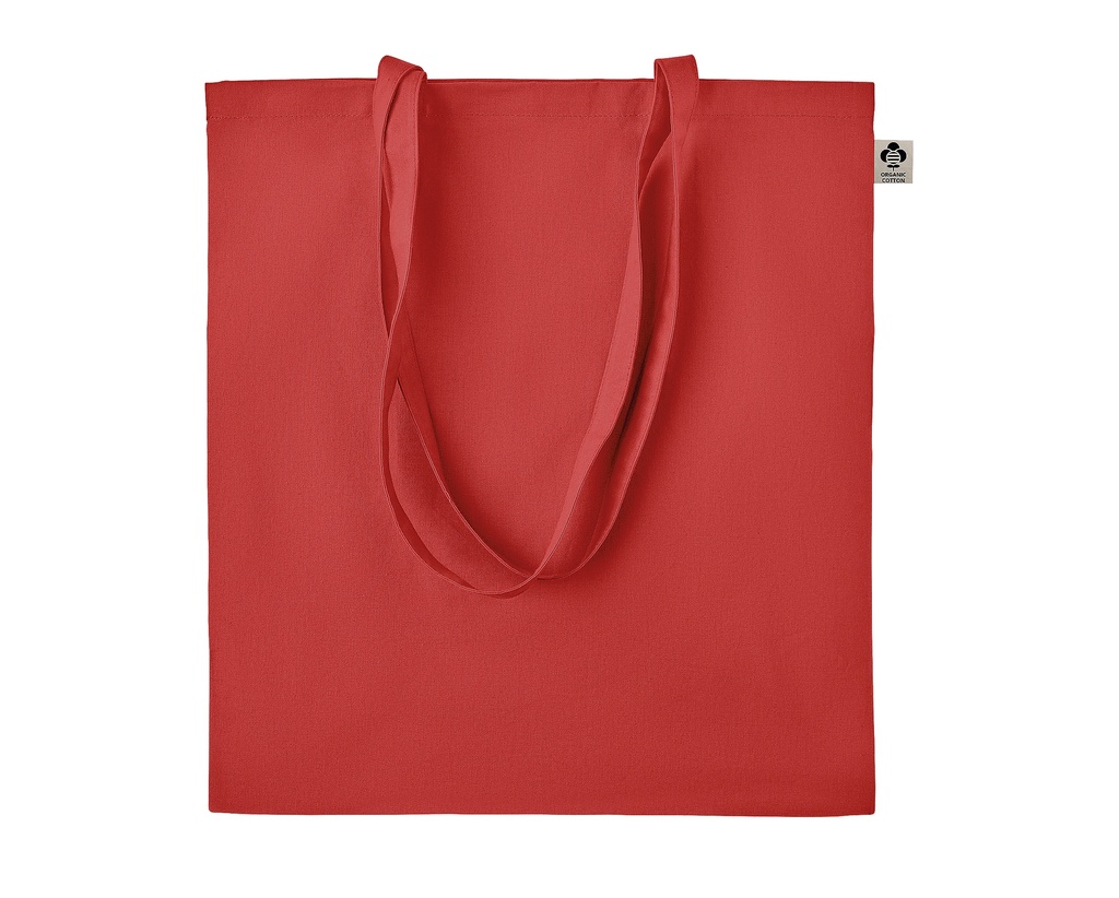 Torba Bawelniana Organiczna Dlugie Uchwyty LB04091 - Red