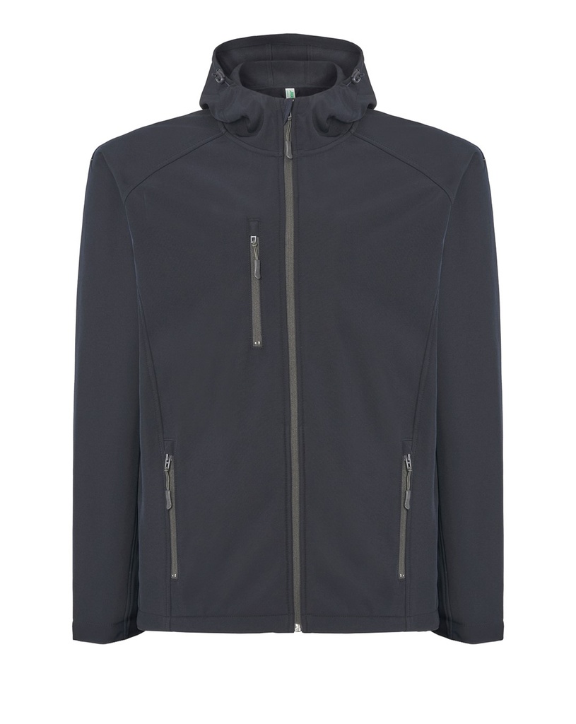 Miękka męska kurtka softshell z kapturem SOFTSHELL HOOD - Navy