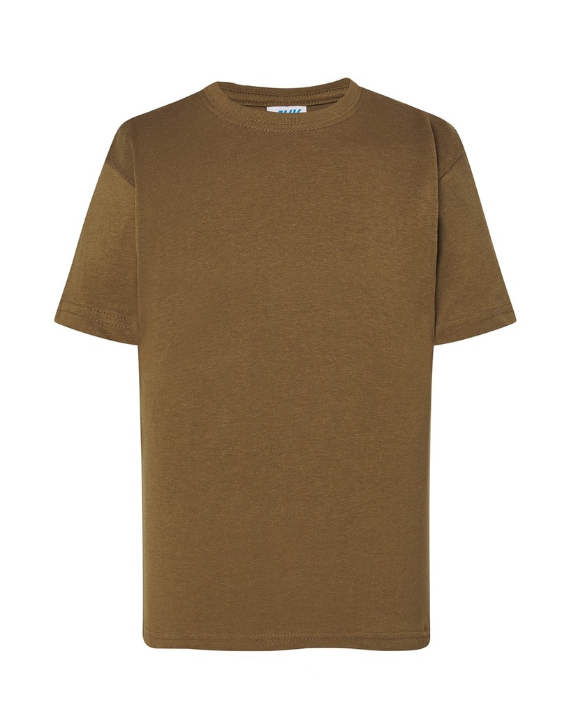 T-Shirt Dziecięcy Klasyczny Bawełniany JHK150K - Khaki