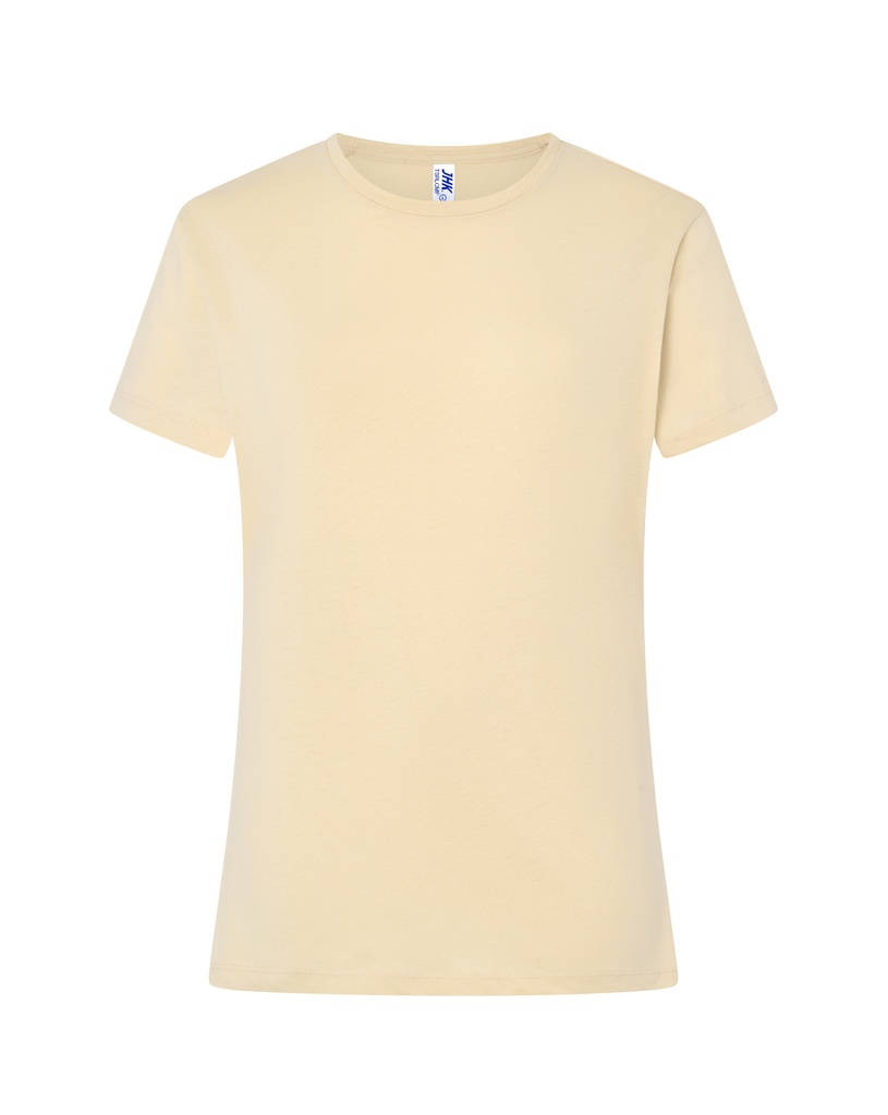 Damski t-shirt slim JHK152 - Buttercream