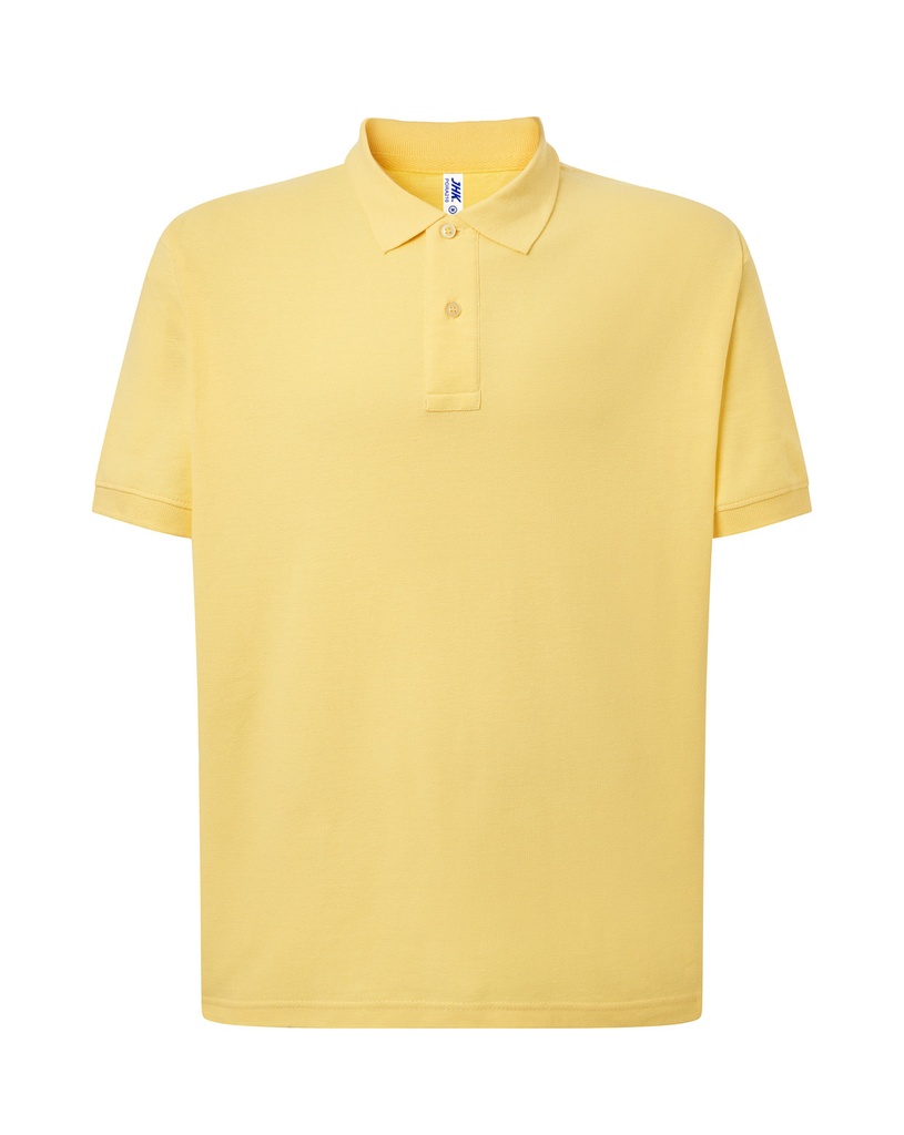 Koszulka Polo Klasyczna Bawelniana Pika JHK510 - Light Yellow