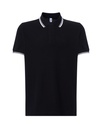 Koszulka Polo Klasyczna Bawelniana Pika JHK510 - Black & White