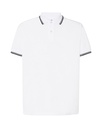 Koszulka Polo Klasyczna Bawelniana Pika JHK510 - White & Black