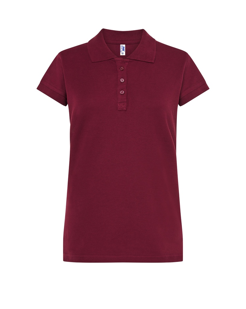 Damska koszulka polo Slim JHK511 - Burgundy