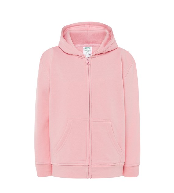 Bluza z kapturem dziecięca na zamek JHK425 - Pink
