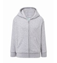 Bluza z kapturem dziecięca na zamek JHK425 - Ash Melange