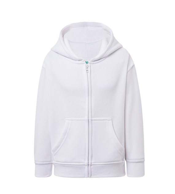 Bluza z kapturem dziecięca na zamek JHK425 - White