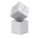 Magnetyczne puzzle 3D - Srebrny Mat