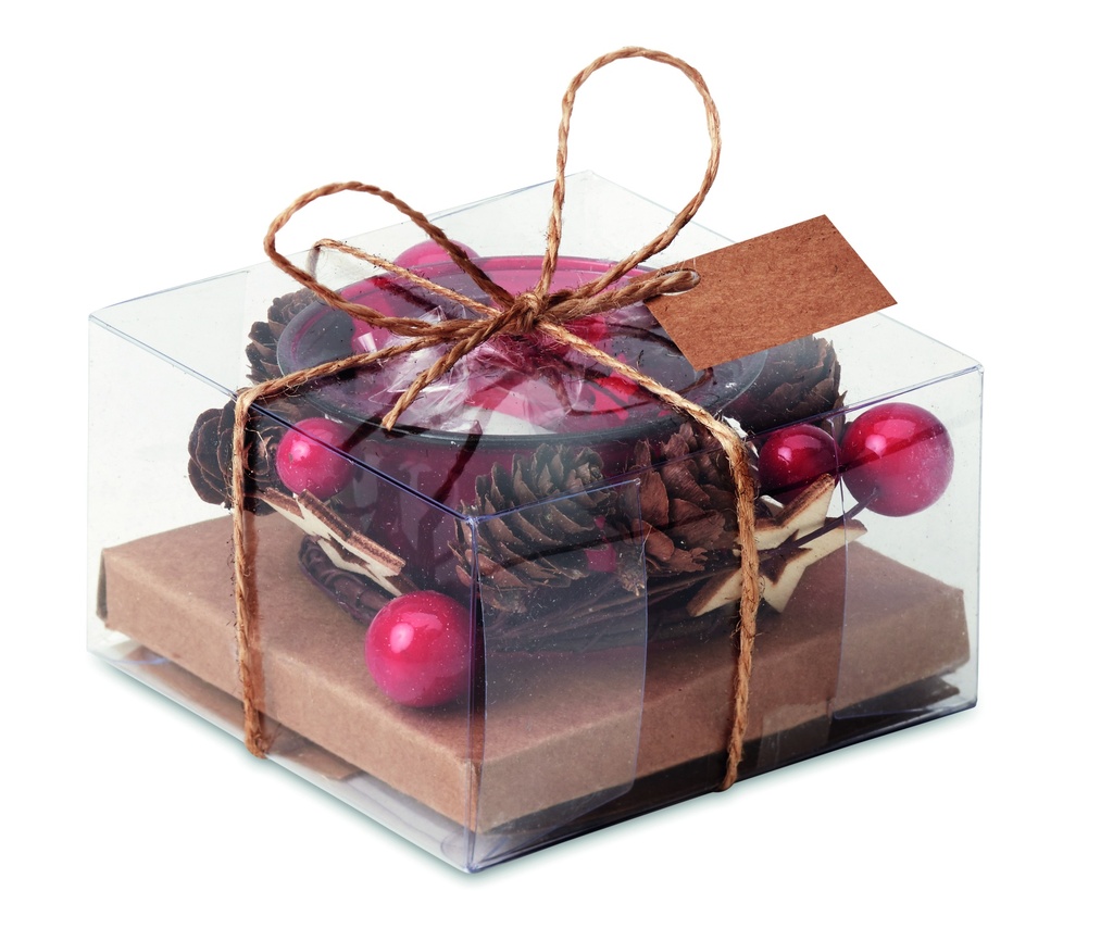 Świecznik świąteczny - Czerwony