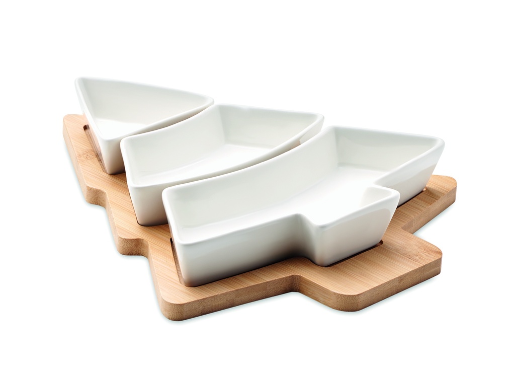 Taca w kształcie choinki - Bialy