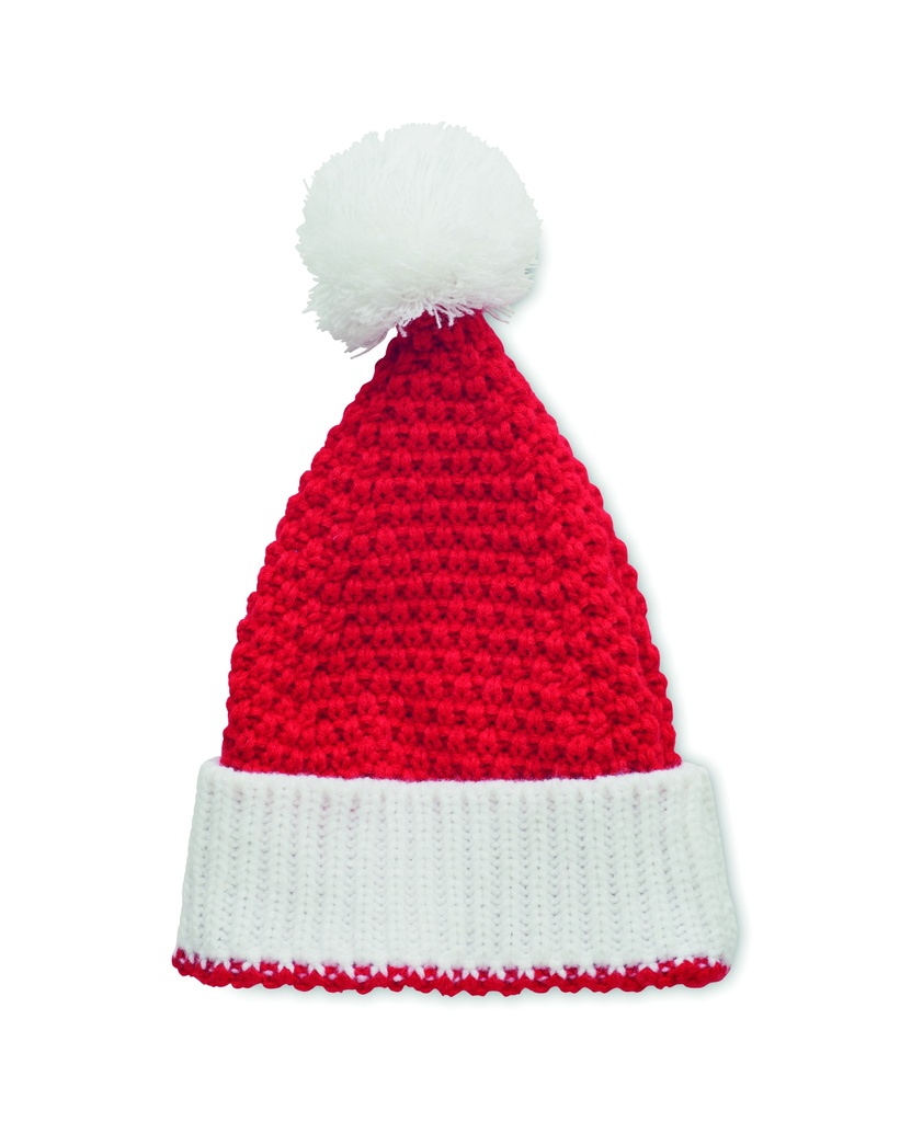 Czapka swiateczna z dzianiny CX1534-05 - Czerwony