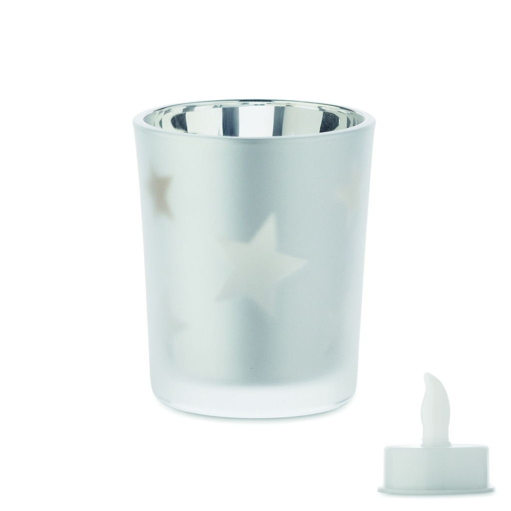 Świeczka tealight LED - Srebrny Mat