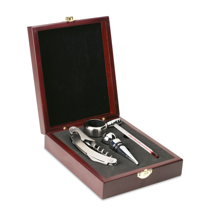Elegancki komplet do wina IT2658-14 - Srebrny