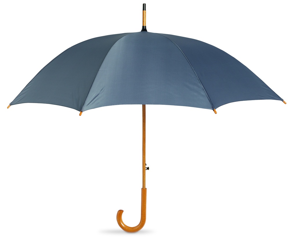 Parasol z drewniana raczka KC5131-07 - Szary