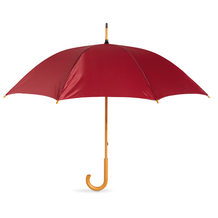 Parasol z drewniana raczka KC5132-02 - Burgund